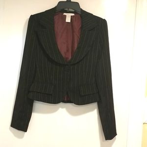 Charlotte Russe Black Pinstripe Blazer
